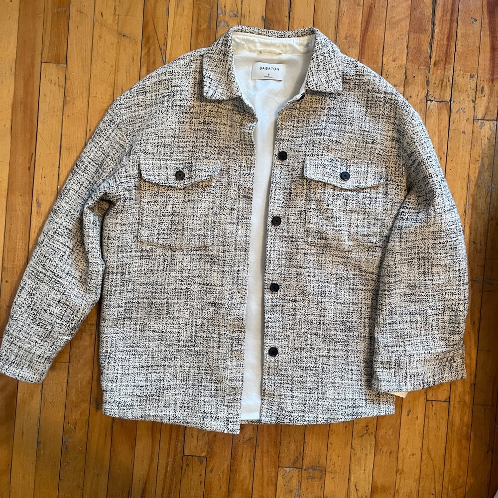 Babaton Aritzia Cream Tweed Women's Jacket Joan - Picture 2 of 7